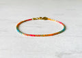 Bracelets acier inoxydable femme, bracelets perles N012
